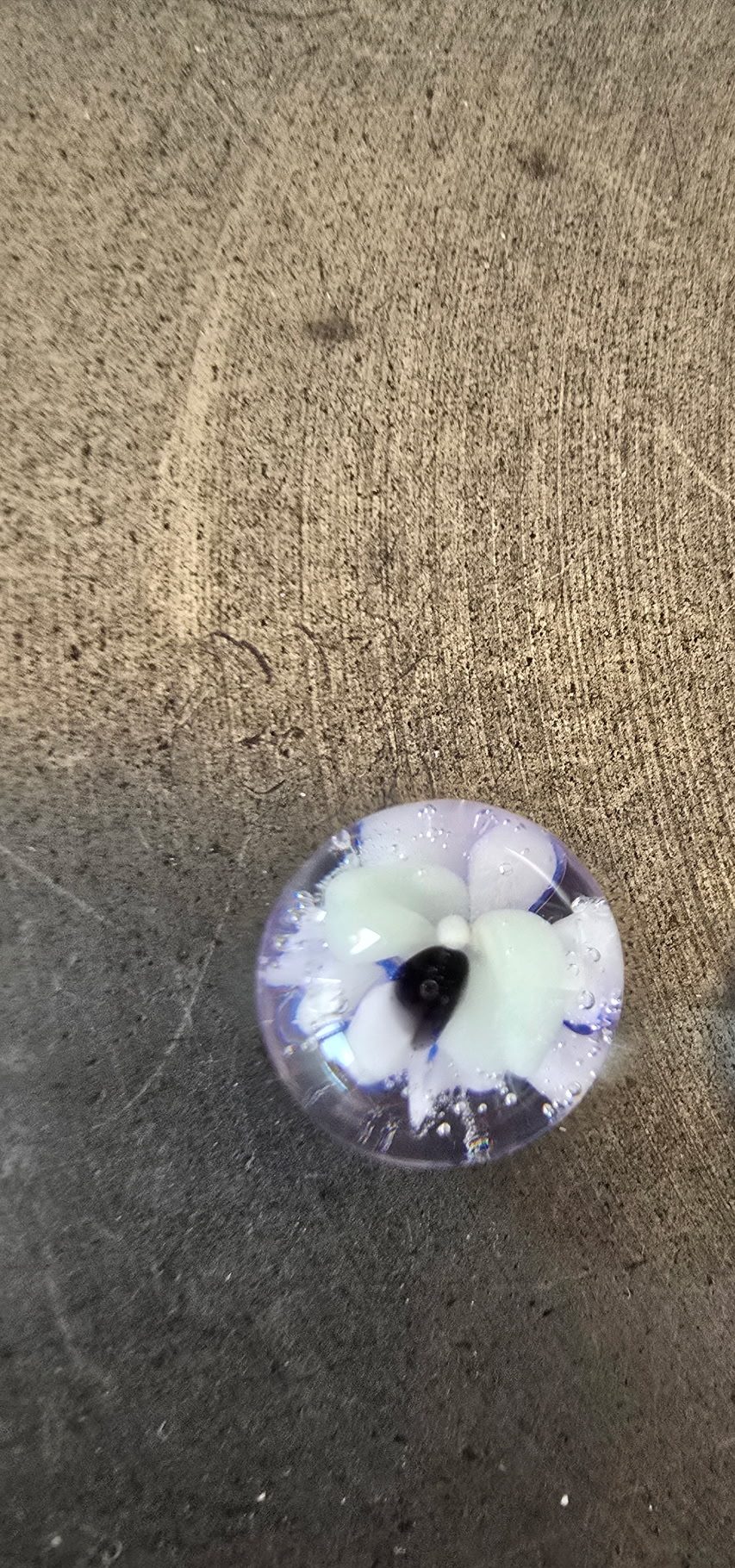 Butterwort Petal Pink Glass Marble (~0.5" Diameter)