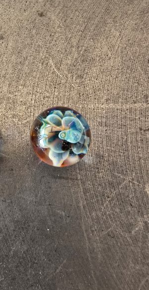 Butterwort Aurora Shift Glass Marble (~0.5" Diameter)