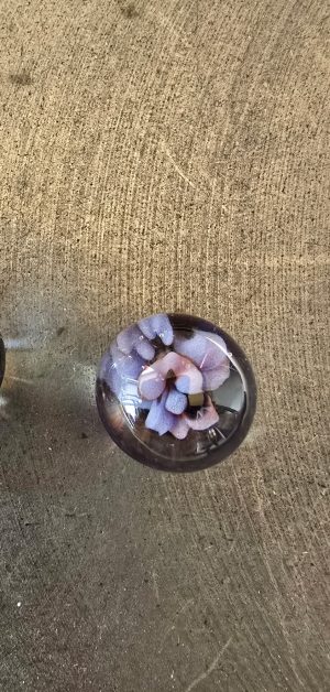 Butterwort Royal Purple Glass Marble (~0.5" Diameter)