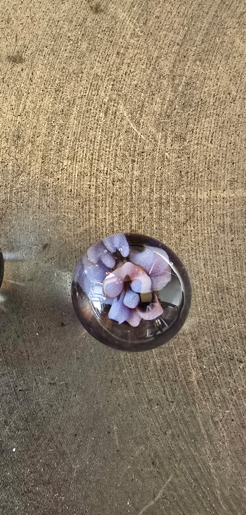 Butterwort Royal Purple Glass Marble (~0.5" Diameter)