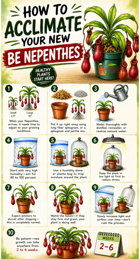 How to acclimate Nepenthes